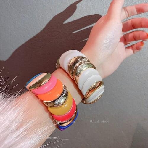 Korean Design Ethnic Style Colorful Fish Scale Bracelet Personality Trendy Fashion Net Red Forest Cute Girl Heart Bracelet