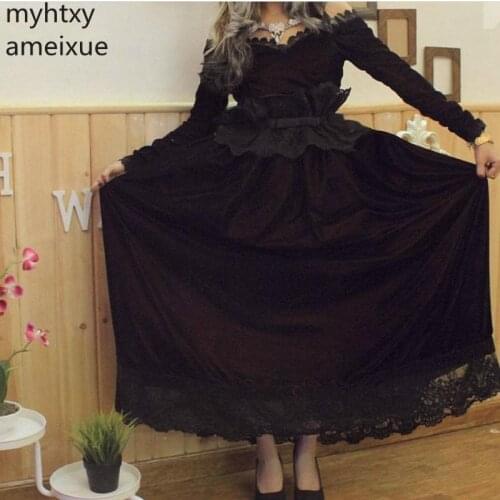 Custom New Arrival V Neck Black Evening Dresses 2020 Lace Appliques Luxury Dress Party Vestido Festa Longo Formal Robe De Soiree