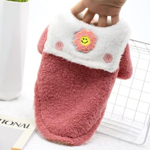 Pet Winter Clothes Dog Hoodies Coat Outfit Fleece Warm Dog Clothing Garment Puppy Suit Yorkies Pomeranian Bichon Poodle Costume