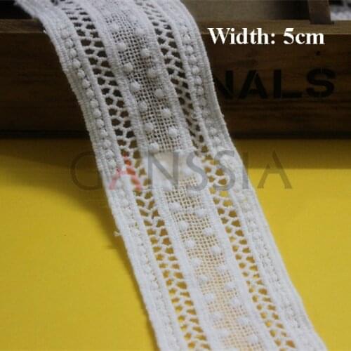 1yard Width:5cm Cute dot design water soluble lace for garment Sewing lace trims trimmings Embroidery lace(ss-6615)