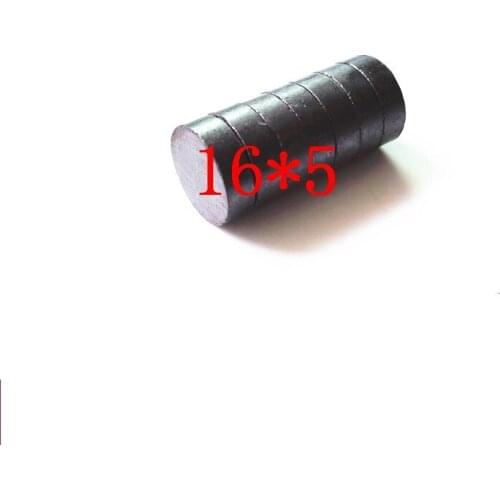 10PCS/LOT Ferrite Magnet 16*5 Y30 Disc MAGNET 16x5 Black Round Speaker Magnets 16 x 5