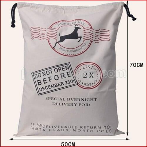 100pcs/lot) size 50x70cm wholesale santa christmas bags gift bag