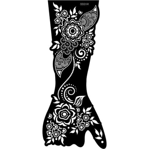 2021 New Fashion Henna Tattoo Stencil Temporary Arm Tattoo Diy Body Art Sticker Template Indian Wedding Painting Henna Kit Tools