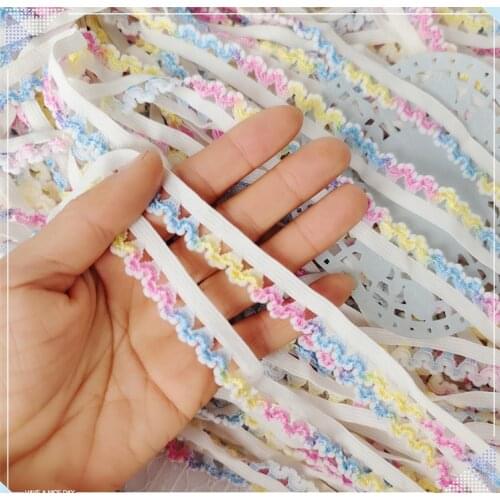 5 Yards 1.9cm Width Apparel Accessories Grid Elastic Lace Trim DIY Craft Sewing Applique Nylon Mesh Stretch Lace Fabric