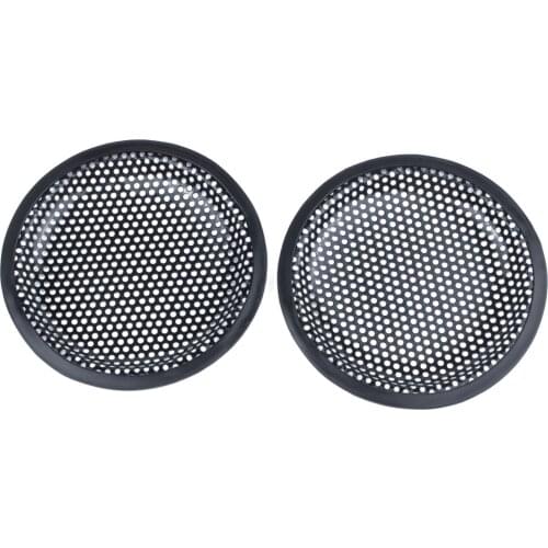 6.5inch Metal Mesh Round Car Woofer Cover Speaker Grill Black 2 Pcs