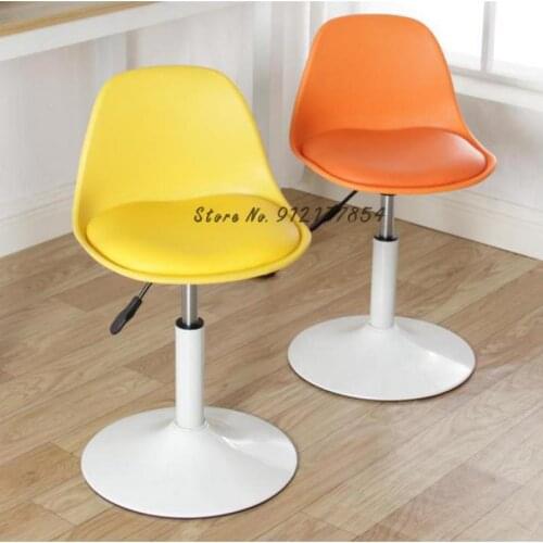 Bar Stools Lift Swivel Chair Backrest Small Stool Cash Register Front Desk Chair Laboratory Sliding Wheelchair