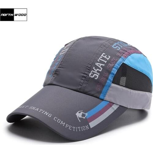 NORTHWOOD Summer Quick-Drying Baseball Caps for Men Women Skate Letters Breathable Mesh Hats Sun Bone Dad Hat