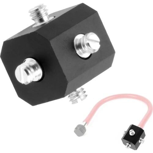 BGNing Polyhedron Cubic Mount 1/4" 3/8" Cube Bracket Stand Support Adapter for Tripod Camera Rig Cage LED Light Bouncer Diffuser