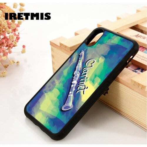 Iretmis 5 5S SE 6 6S phone case cover for iPhone 7 8 plus X Xs 11 Pro Max XR Clarinet Musical Instrument Music Woodwinds