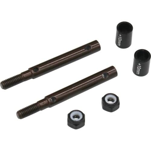 Hot Racing +10mm wide track S2 hardened spring steel portal drive stub axles for 1/10 Axial UTB