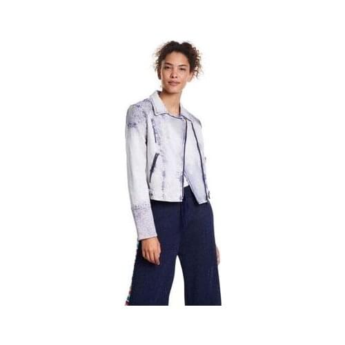 Spanish new 2020 spring womens tie dye denim jacket