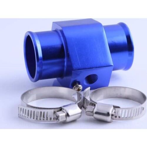 Water Temp Meter Temperature Gauge Joint Pipe Radiator Sensor Adaptor Clamp 28mm Blue