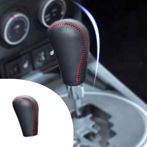 Muchkey Leather Gear Stick Covers For Mazda3 2011-2013 Mazda6 2009-2012 Mazda3 2010 Axela 2010 Non-slip Automatic Shifter