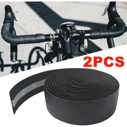 2pcs Cycling Road Bike Handlebar Tape Anti-slip Shockproof EVA/PU Straps Bicycle Handle Bar Tapes Wrap Bicycle Accessories CSV