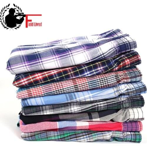 Mens Underwear Boxers Wholesale Plaid Cotton Pack Breathable 2021 Calecon Shorts Plus Size Big Underpant Under Wear Panties Male