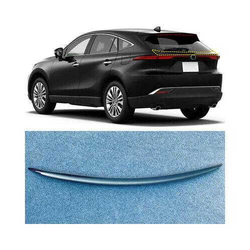 Carbon Fiber Rear Spoiler Wing Cover Trim For Toyota Harrier Venza 2020-2021