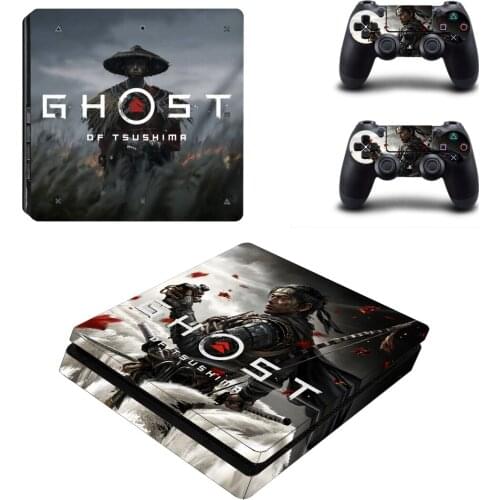 Ghost of Tsushima PS4 Slim Skin Sticker For Sony PlayStation 4 Console and Controllers PS4 Slim Skins Sticker Decal Vinyl