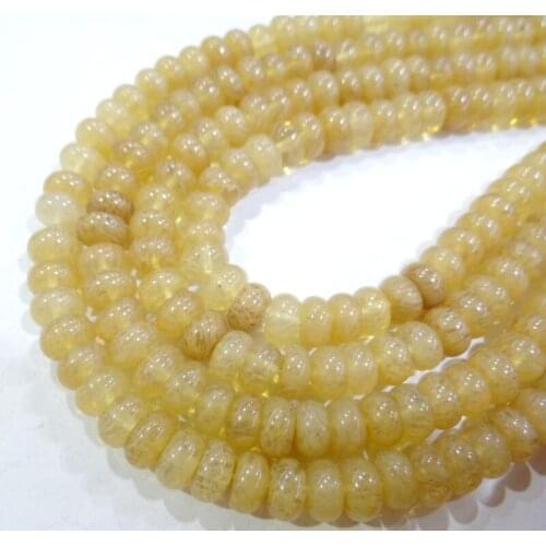 Natural Stone Yellow Crystal Citrines Quartz Rondelle Beads 4*6mm 5*8mm Spacer Beads For Jewelry Making Bracelet Accessories