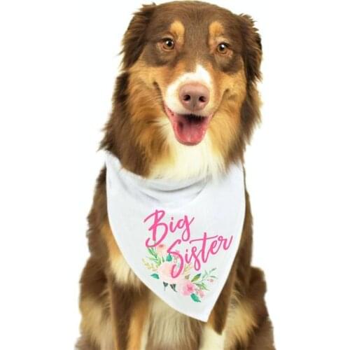 Personalize Big Sister Dog Bandana, Best Dog New Baby Reveal,Dog Pregnancy Announcement, New Baby Announcement bandanas