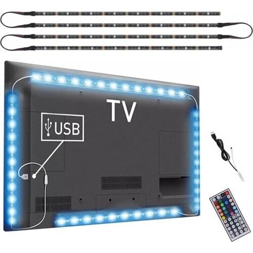 Led Strip RGB 5050 SMD 5V 4X50cm/2X50cm 2X100cm 16 Color Change With USB 44KEY IR Remote Controller For TV Background Lighting