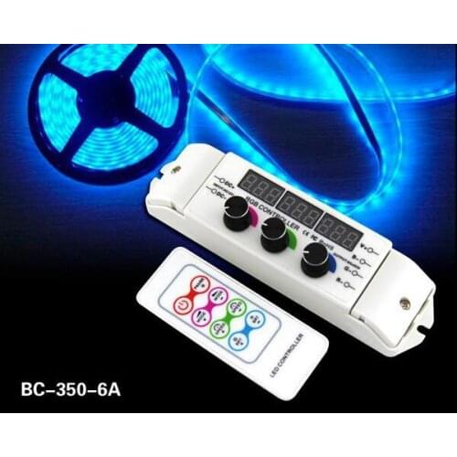 LED RGB controller DC12V-DC24V 3CH RF wireless remote and Rotary rgb strip led controller RGB LED Controller