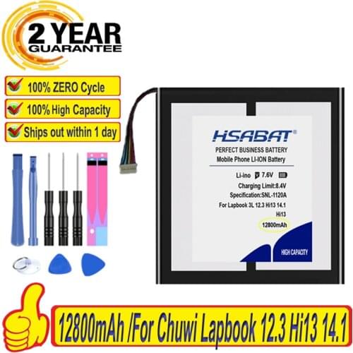 Top Brand 100% New 12800mAh Battery for Chuwi Lapbook 12.3 Hi13 14.1 Tablet PC With 7-wire plug Batteries