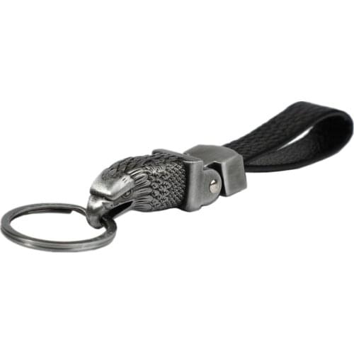 High quality eagle keychain genuine leather hawk key chain key holder creative sleutelhanger chaveiro llaveros hombre