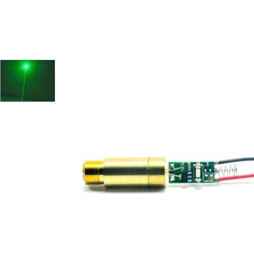 532nm 50mw Green Laser Diode Dot Module 3.7V 12mm Diameter with Brass Housing