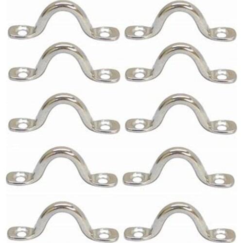 10 x Stainless Steel Wire Eye Strap Sailing Kayak Boat Rigging Accessories