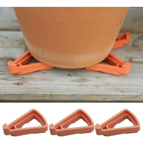 12pcs Plant Pot Feet Stand Garden Flower Pots Triangle Invisible Low Profile Flower Pot Feet Garden Plant Pot Feet Riser Outdoor