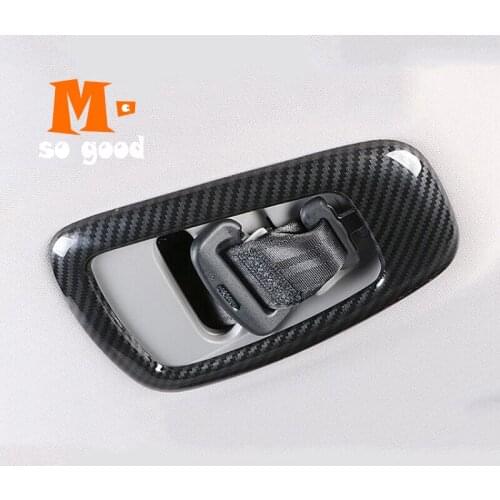 2017 for CR-V CRV Car Back Rear Roof Seat Belt Frame Cover Trim Car Styling Interior Decoration Accessories 1pcs ABS Carbon
