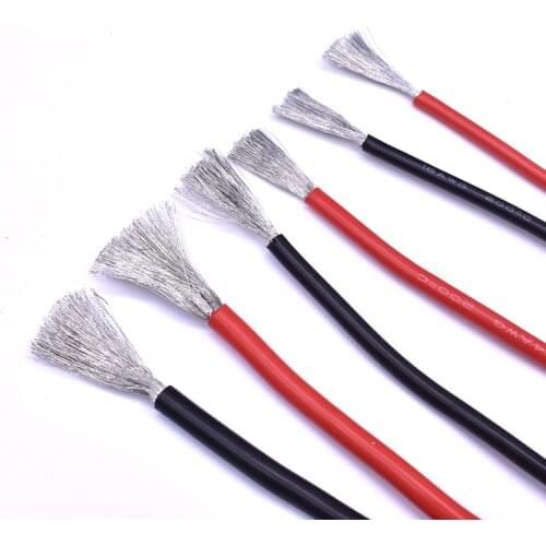 5M Heat resistant 200° Flexible Silicone Wire Cable 12AWG 14AWG 16AWG 18AWG 20AWG 22AWG 24AWG 26AWG 28AWG 30AWG