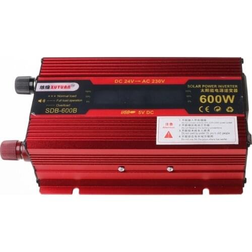 600W Car Inverter DC 12V/24V to AC 110V/220V Voltage Converter Short Circuit Protection Auto Adapter with LCD Display
