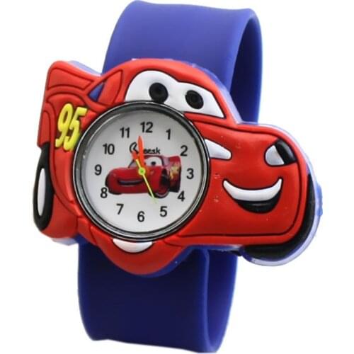 2020 Hot Selling Children watch boy cartoon car Clock Silicone Tape patted table students lovely cool child gift men kids