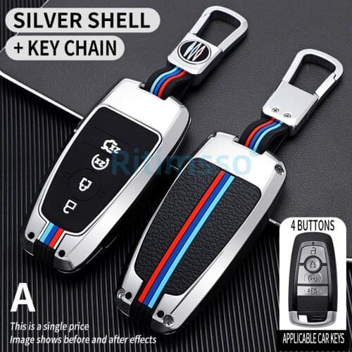 Zinc Alloy Car Key Case for Ford Fusion Mustang Explorer F150 Edge Mondeo Mk5 Focus Mk4 2019 2020 2021 Covers