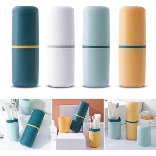 Travel Toothbrush Cup Holder Multifunction Cup Organizer Portable Toothpaste Holder for Outdoor Business Trip Toothpaste Holders