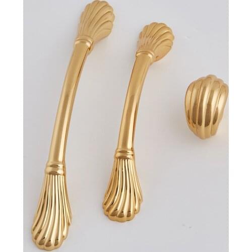 Brand New 2PCS European Gold Furniture Handles Drawer Pulls Cupboard Wardrobe Kitchen Shoe TV Wine Cabinet Pulls Handles & Knobs