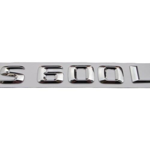 Chrome 3D ABS Plastic Car Trunk Rear Letters Badge Emblem Decal Sticker for Mercedes Benz S Class S600L
