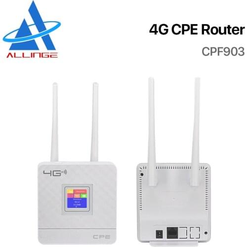 ALLINGE CPF903 1.44 Inch Smart LCD Display Unlocked Portable CAT4 Indoor 4G LTE CPE SIM Card 150Mbps Mini Wireless Wifi Router