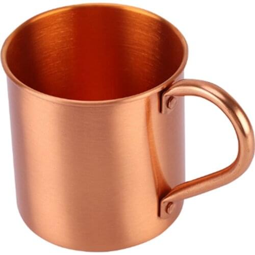Pure Copper Moscow Mule Mug Solid Smooth Without Inside Liner For Cocktail Coffee Beer Milk Water Cup Home Bar Drinkware Cool