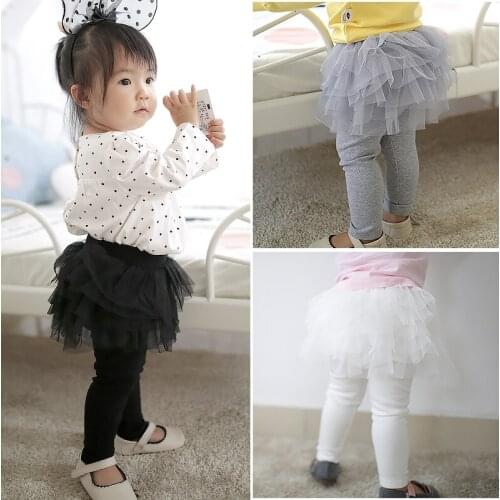 Baby Girls Spring Autumn Winter Sweet Pants With Cake Skirts Infant Cotton TUTU Leggings Kids Girl Long Pant