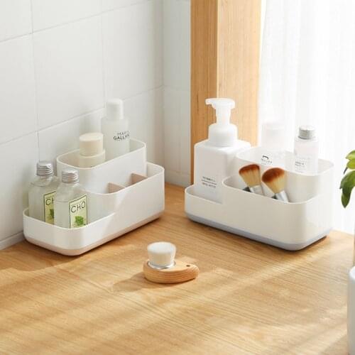 Multifunctional Plastic Bathroom Cosmetic Storage Box Kitchen Storage Box Bedroom Office Desktop Jewelry Sundries Accessories