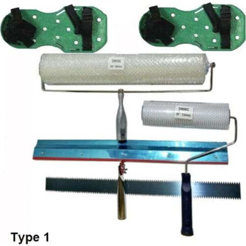 Cement Self-leveling Kit Epoxy Floor Paint Roller Blade Spike Construction Tool