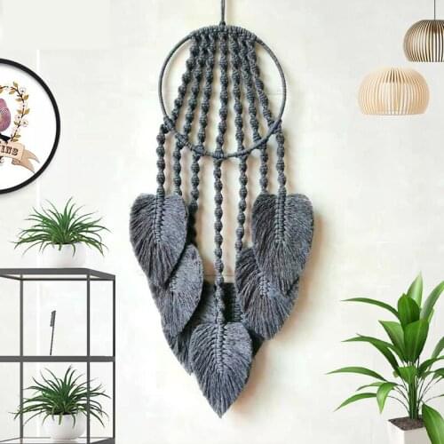 Wall Hanging Tapestry Hand-woven Bohemia Style Layer Wave Macrame For Living Room Garden Bedroom Home Decoration Mat