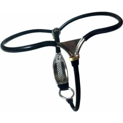 Stainless Steel Sexy Adjustable Female Chastity Belt Pants Device Chastity Metal Small Dildo Virgin
