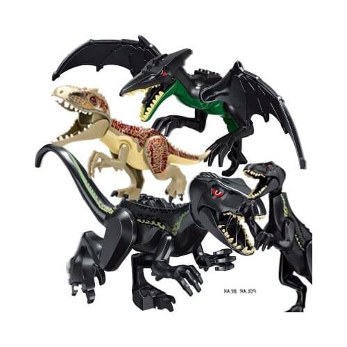 NEW Tyrannosaurus Velociraptor Indoraptor Building Blocks Dinosaur Figures Bricks Toys Compatible with ings