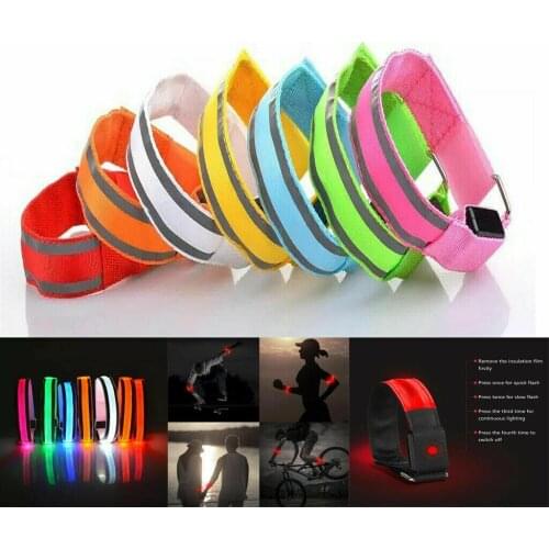 New LED light band Reflective LED Light Arm Armband Strap Safety Belt For Night Running Cycling running led light Dropshipping