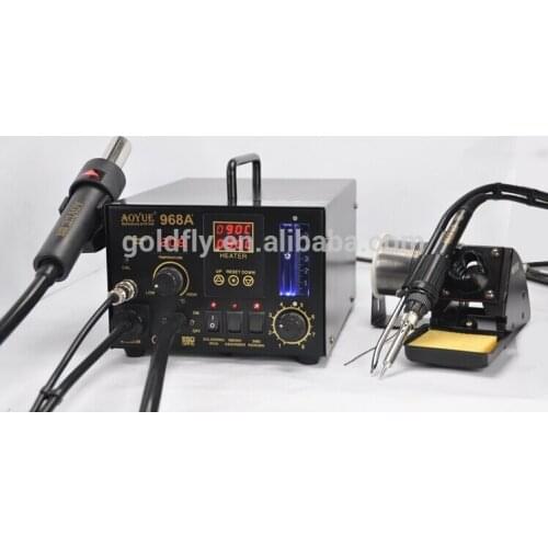 AOYUE 968A+ soldering station SMD/SMT Hot Air 3 in 1 solder station & Rework machine Soldering Stations Electric Soldering Irons