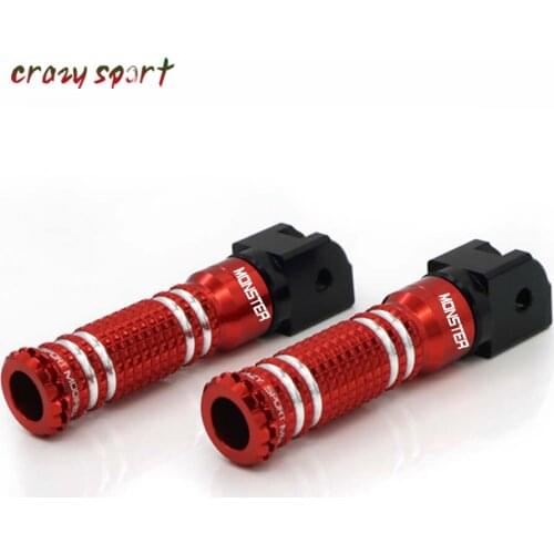 Front Foot Pegs Footrest Adapter For DUCATI MONSTER 659 696 7961100 1100S Foot Rest Rider Footpegs Rests Pedal
