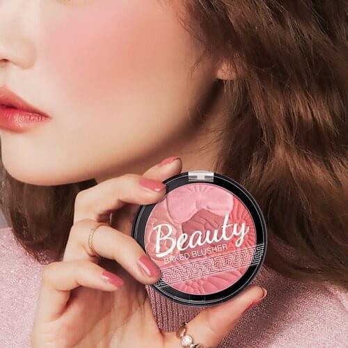 Face Pressed Petal Blush Petals Carving Cosmetics Five Color Blush Highlights To Trim The Natural Blush Dish for Women Girl